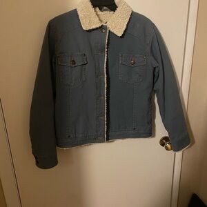 Levi's Blue Denim Sherpa Jacket